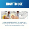 How to clean white sneakers using sponge and towel step by step guide.