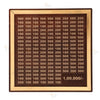 Wooden plaque with engraved numbers and gold border, showing 1,00,000/- at the bottom corner.