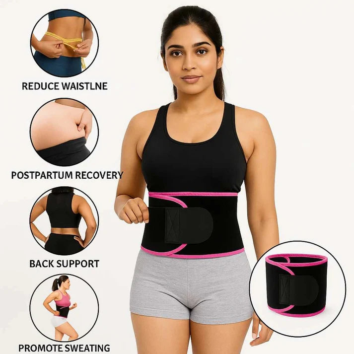 Premium Sweat Waist Trainer Belt – Slimming, Support & Fat-Burning Wrap