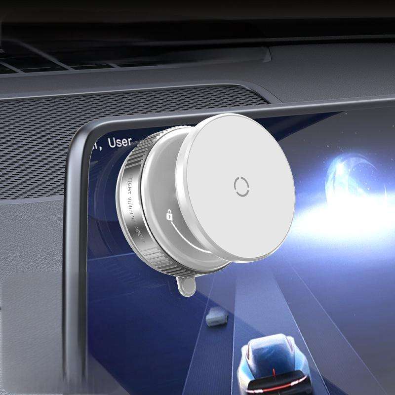 Vacuum Magnetic Car Phone Holder – 360° Luxury Metal Mount