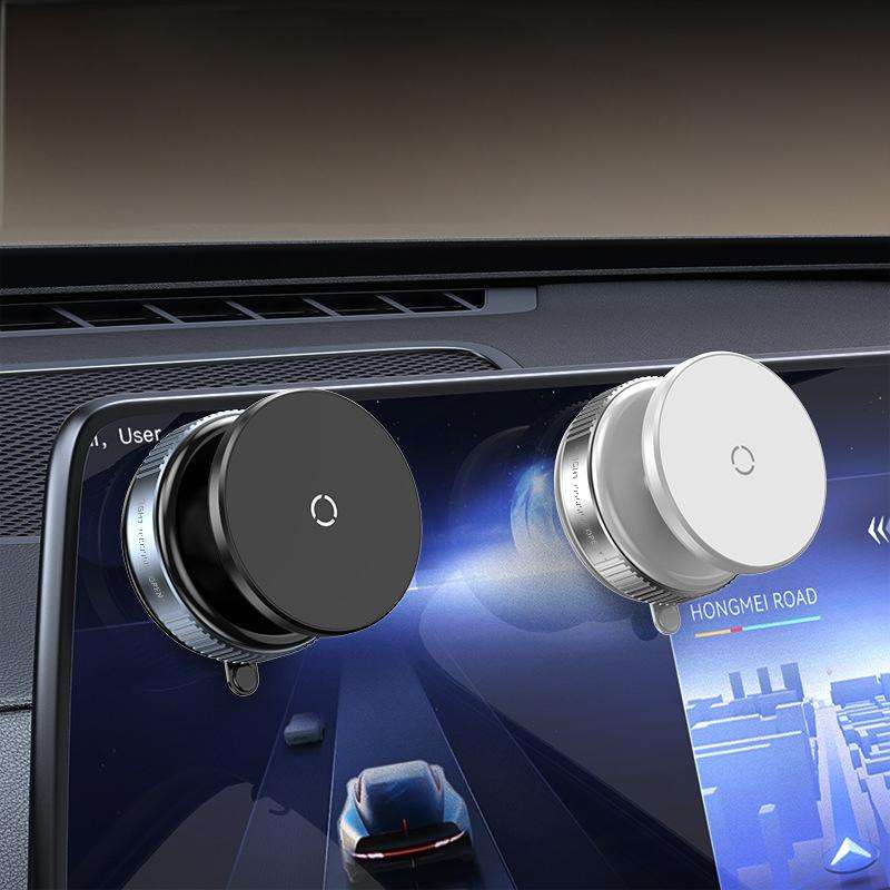 Vacuum Magnetic Car Phone Holder – 360° Luxury Metal Mount