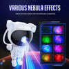 Cute astronaut projector toy with various colorful nebula effects and galaxy background