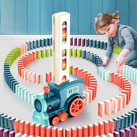 🚂 Automatic Domino Train Set – Fun Learning Toy for Kids