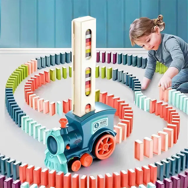 🚂 Automatic Domino Train Set – Fun Learning Toy for Kids