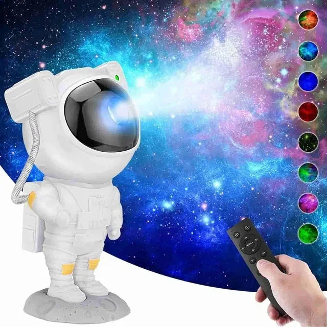Astronaut projector night light with remote and colorful galaxy light effects